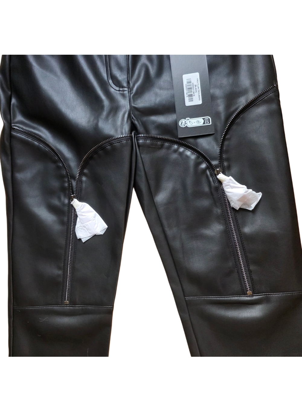 Black Gothic Faux Leather Skinny Pants - Picture 6 of 6
